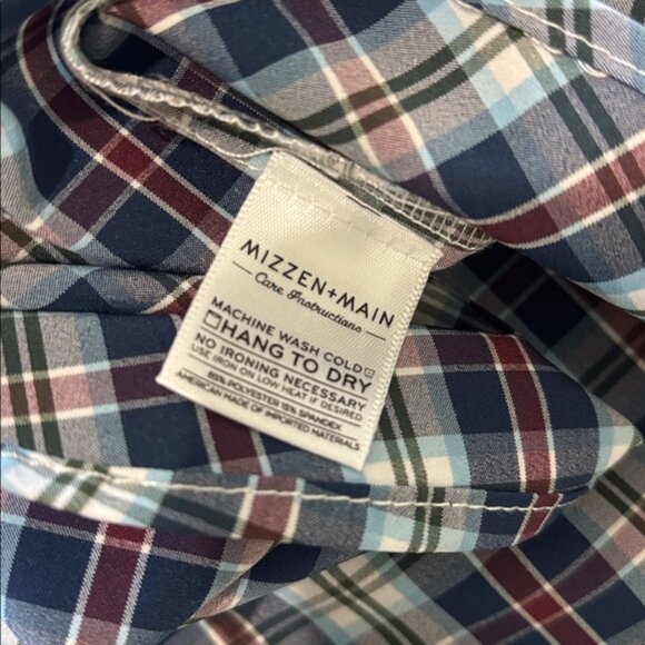 Mizzen+Main Leeward Collection Trim Fit Plaid Button-Up Shirt | Men’s XL | - Picture 5 of 6
